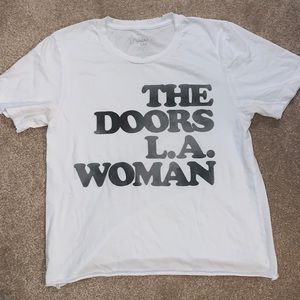 White LA doors band tee